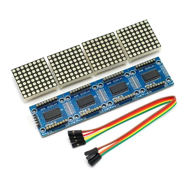 MAX7219 модуль светодиодной LED матрицы 8x32, цвет красный, 8x32, фото 4