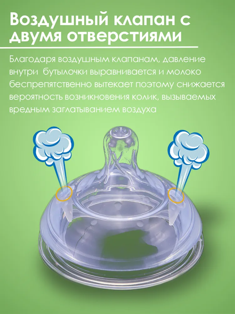Детская силиконовая бутылочка для кормления антиколиковая, вариант, фото 4
