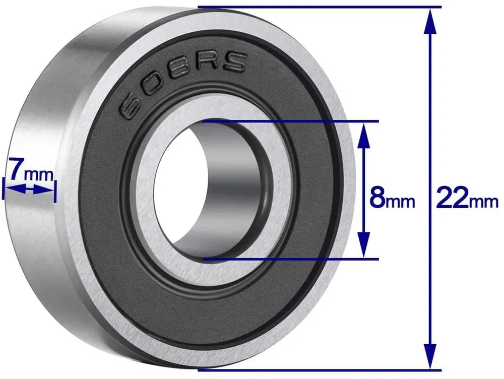 Подшипники ABEC-9 608RS (комплект 4 шт) для колес Самоката, Скейтборда, Роликов, Лыжероллеров, Лонгборда, 608, 4 шт, фото 5