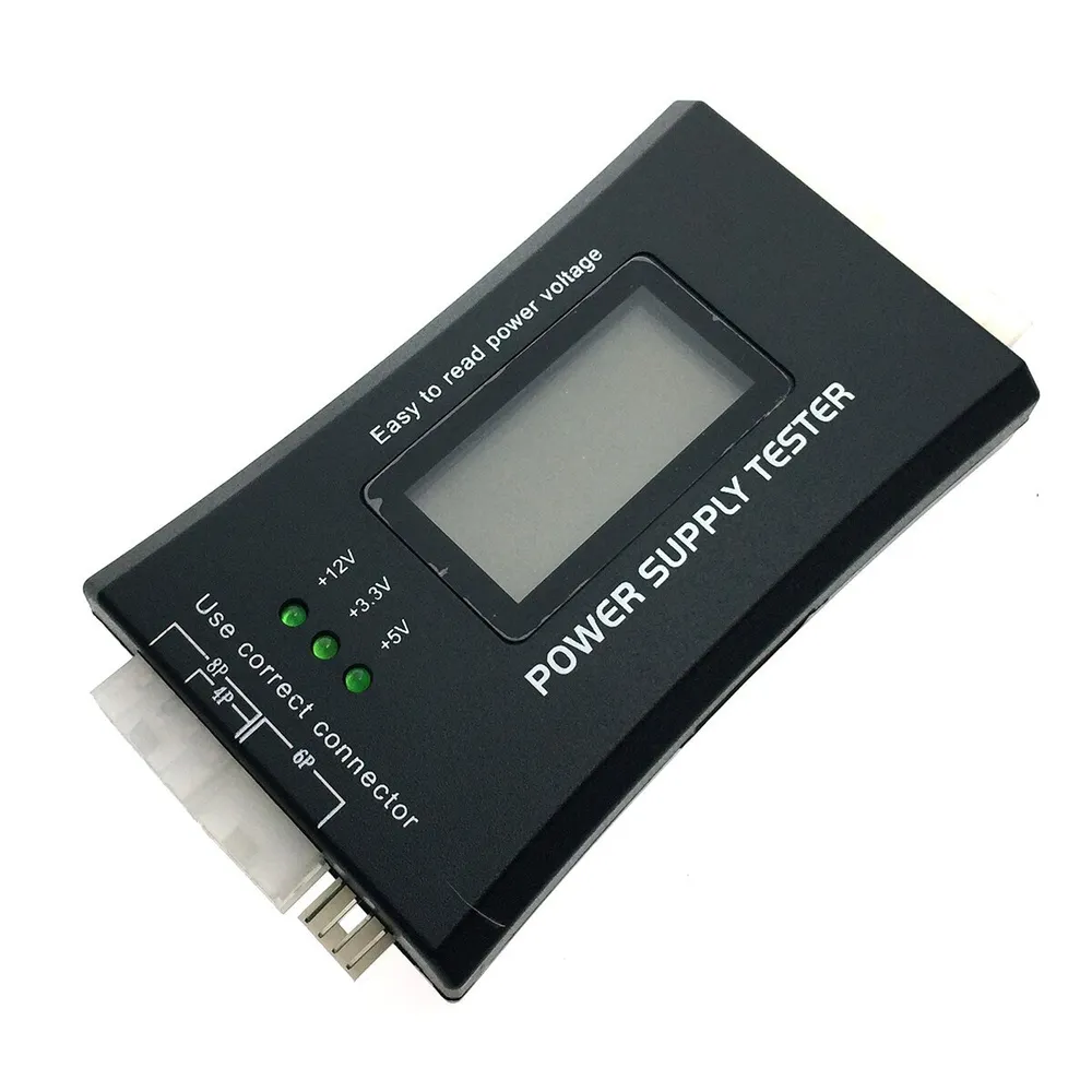 Тестер блоков питания компьютера Power Supply Tester ATX 20/24+4+6+8pin, дисплей цифровая индикация, 7 параметров, Molex, вольт-ваттметр, для блока ПК, БП, вариант, фото 5