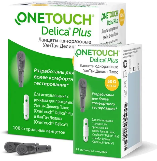 Ланцеты одноразовые One Touch Delica Plus, 100 шт., 100 шт, фото 3