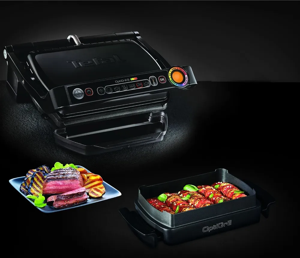 Гриль электрический со съемными панелями Tefal Optigrill+ Snacking&Bake GC714834 и насадкой для запекания, вариант, фото 4