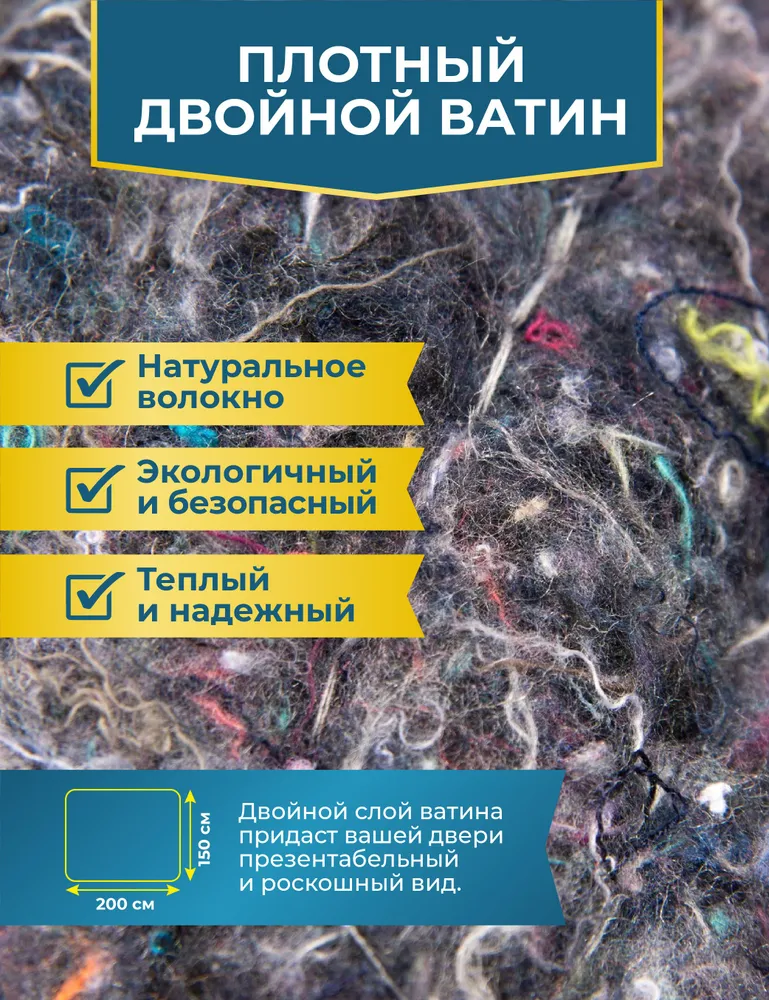 Комплект для обивки и утепления дверей с ватином. Для обивки мебели мебели, входной двери, автомобилей., вариант, фото 5