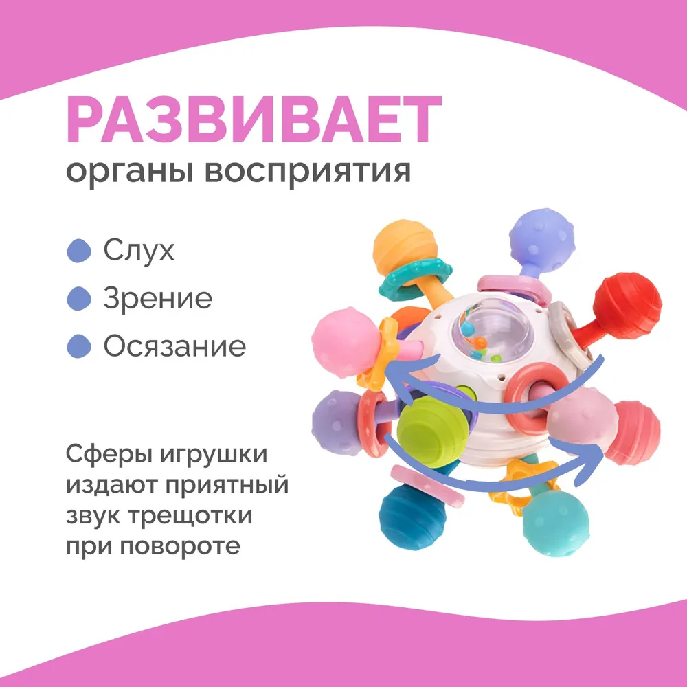 Грызунок, погремушка-прорезыватель, развивающие детские игры, разноцветный, вариант, фото 4