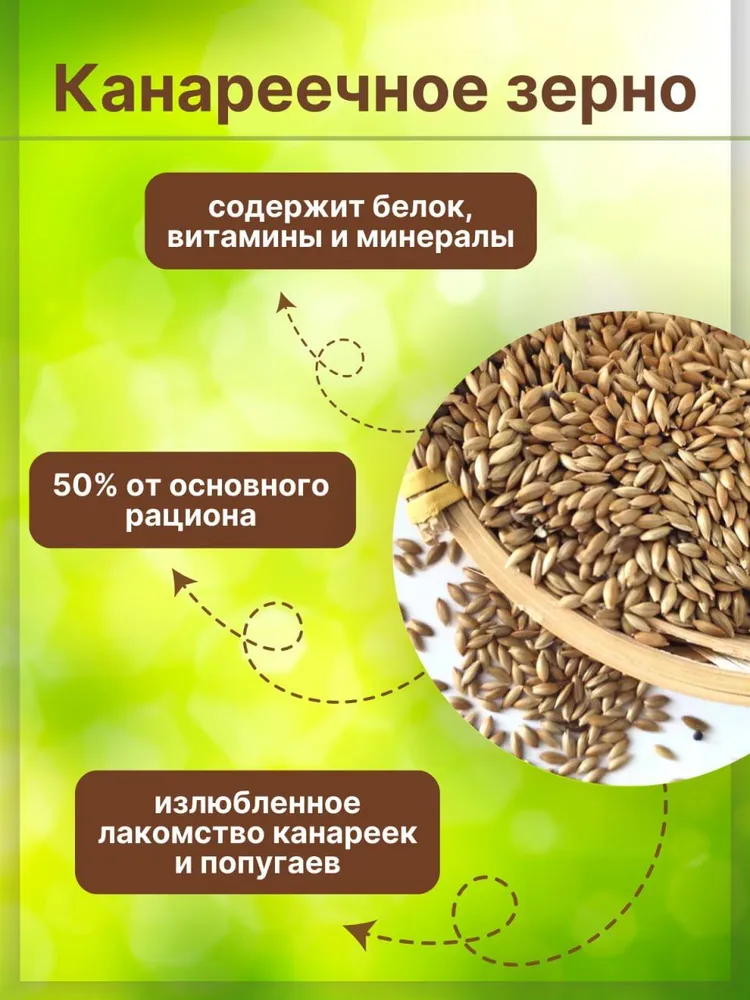 Корм для птиц, канареечное семя 500г, 500 г, фото 3