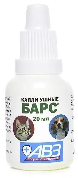 Капли ушные Барс, для собак и кошек, комплексный акарицидный препарат, 20 мл, 20 мл, фото 3