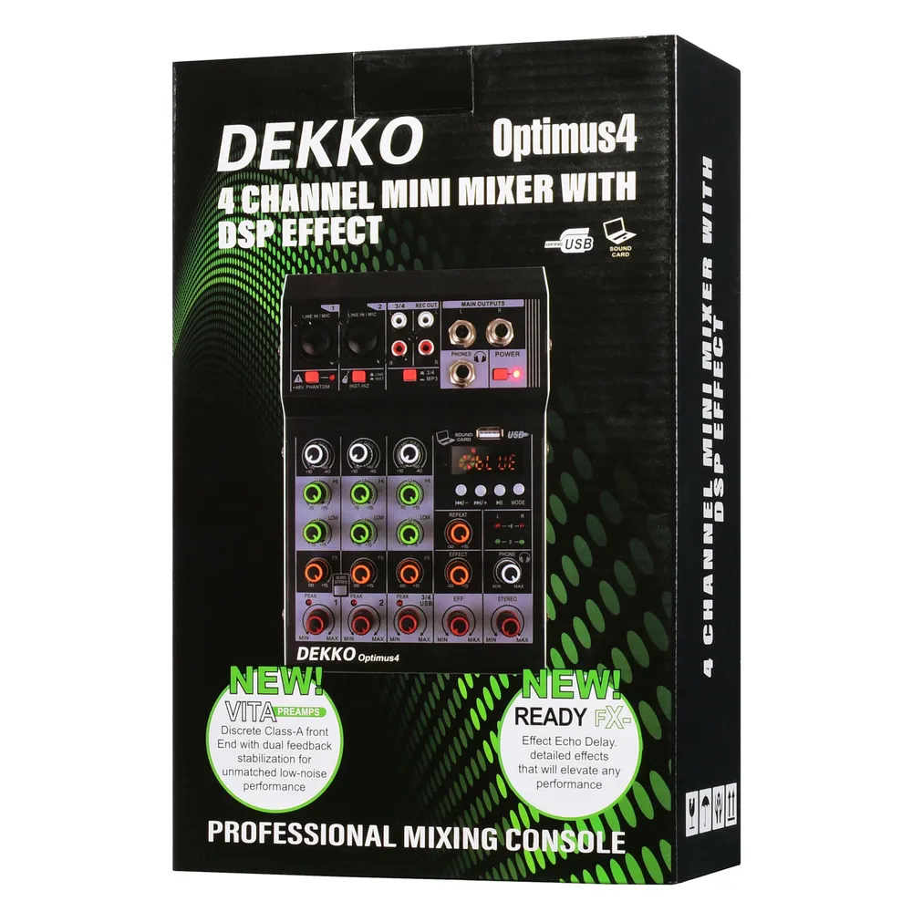 DEKKO F4A - USB-микшер, 4 канальный, вариант, фото 2
