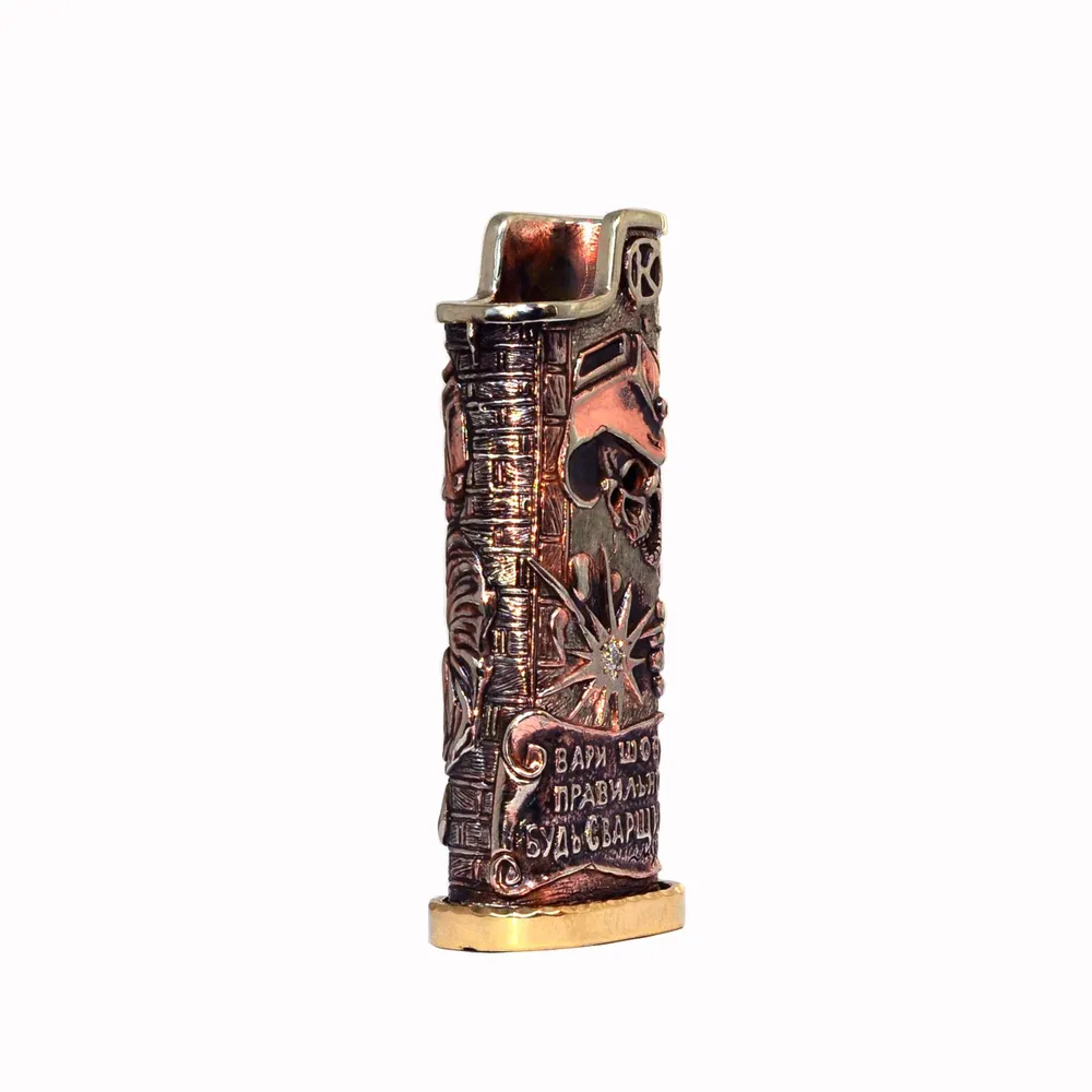 Чехол для зажигалки BIC J3 "Сварщик" футляр подарочный с муассанитами., вариант, фото 6
