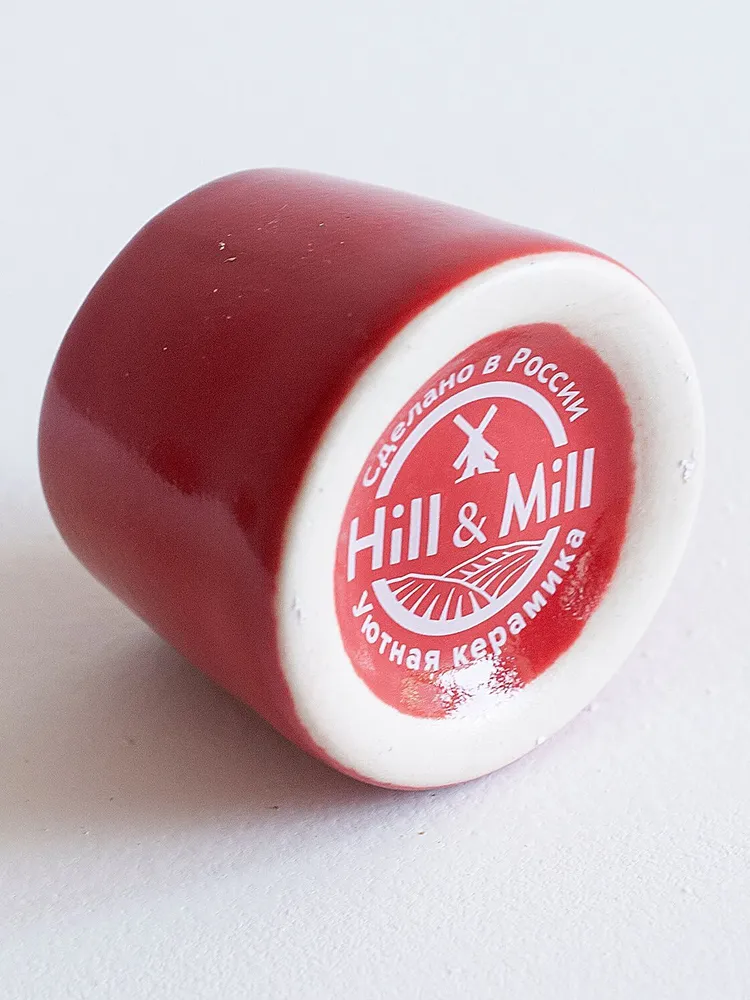 Чернильница Hill & Mill керамическая "Непроливайка" красная, черный, фото 5