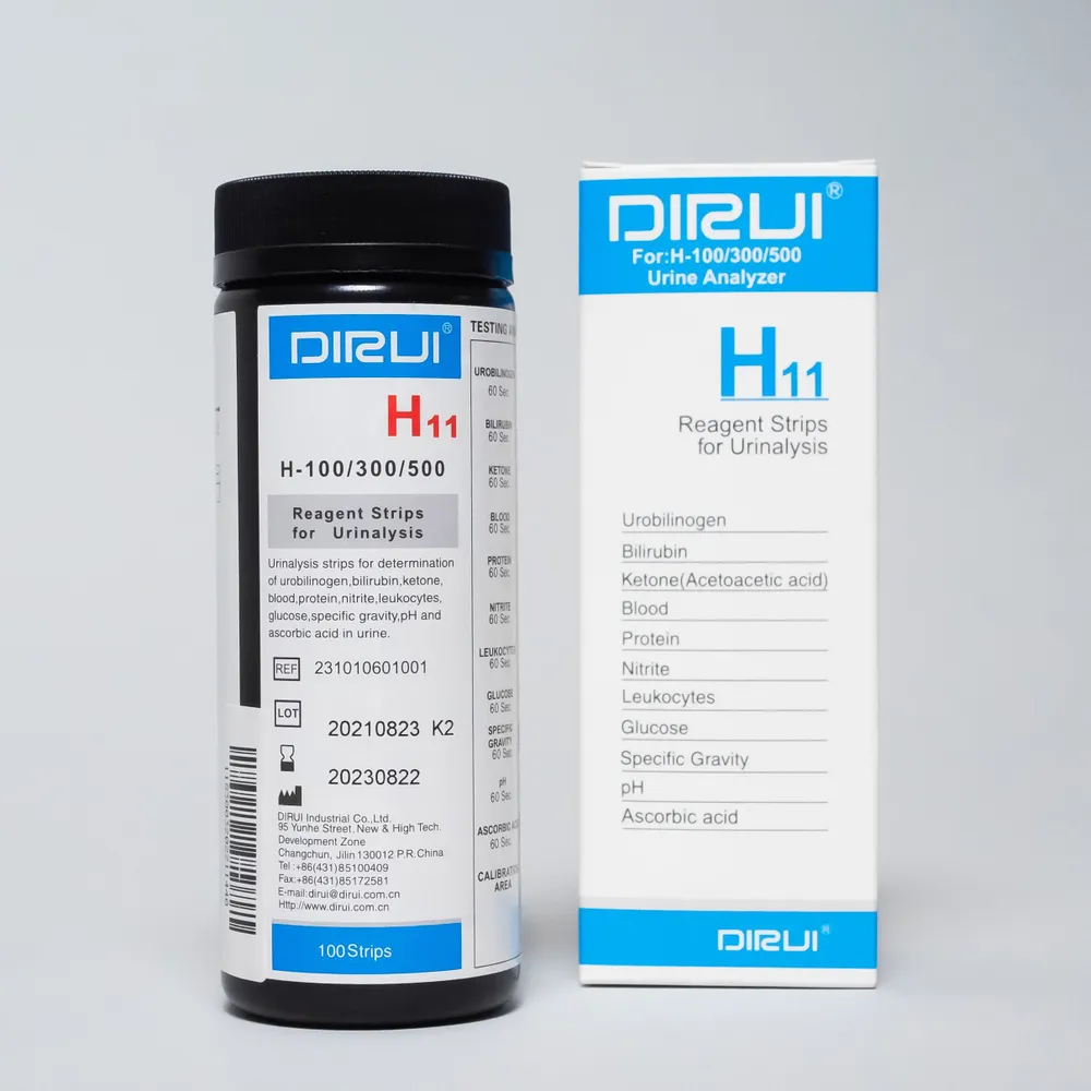 Тест-полоски для анализа мочи "DIRUI H11" для анализатора мочи "ЭТТА АМП-01", вариант, фото 2