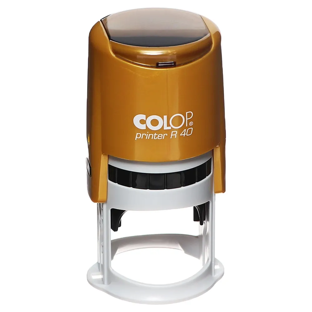 Colop Printer R40 автоматическая оснастка для печатей, диам. 41.5 мм, цвет СИНИЙ, золотой, фото 6