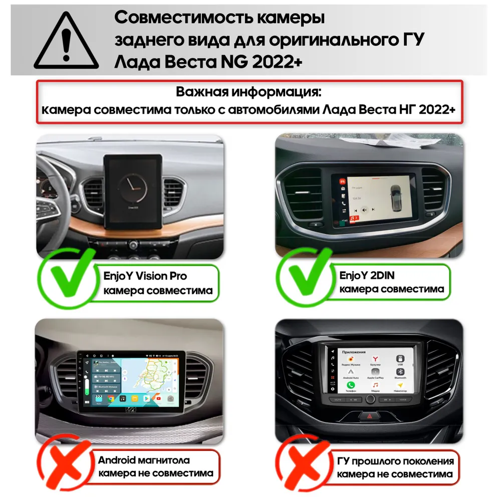 Камера заднего вида для оригинального ГУ Лада Веста НГ (Lada Vesta NG) 2022+ WM-C002 Premium (CVBS, 125, 0,1LUX), 0 1LUX, фото 2