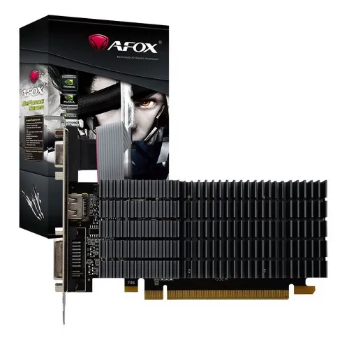 AFOX Видеокарта AFOX AF210-1024D2LG2 Видеокарта GEFORCE G210 1GB DDR2 64BIT DVI HDMI VGA LP HEATSINK