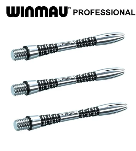 Хвостовики для дротиков Winmau Triad Aluminium Black (Intermediate - 41мм). Аксессуары для Дартс. 3 хвостовика.
