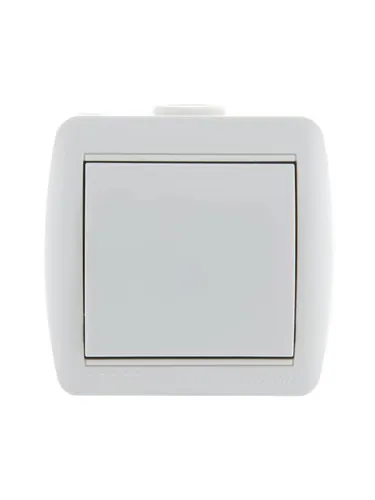 Lezard Nata Белый Выключатель 1-клавишный открытая установка (869787) 710-0200-100 - 1 шт