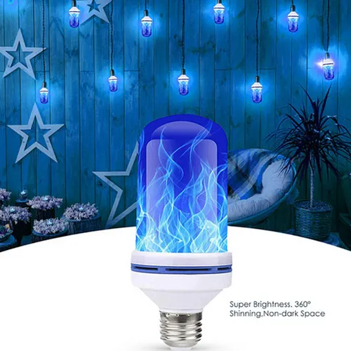 LED лампа с эффектом пламени и гравитационным датчиком E27 для уютного домашнего освещения и декора