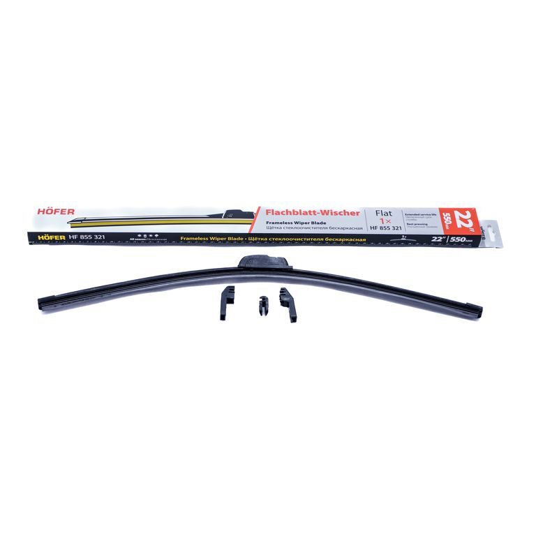 Дворник бескаркасный 550мм 22" HOFER HF855321 (80)