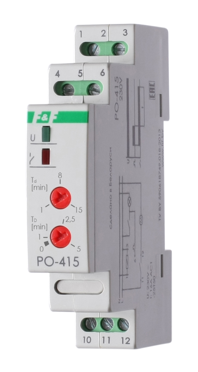 Реле времени для санузлов PO-415, 230В, 16А, Евроавтоматика F&F