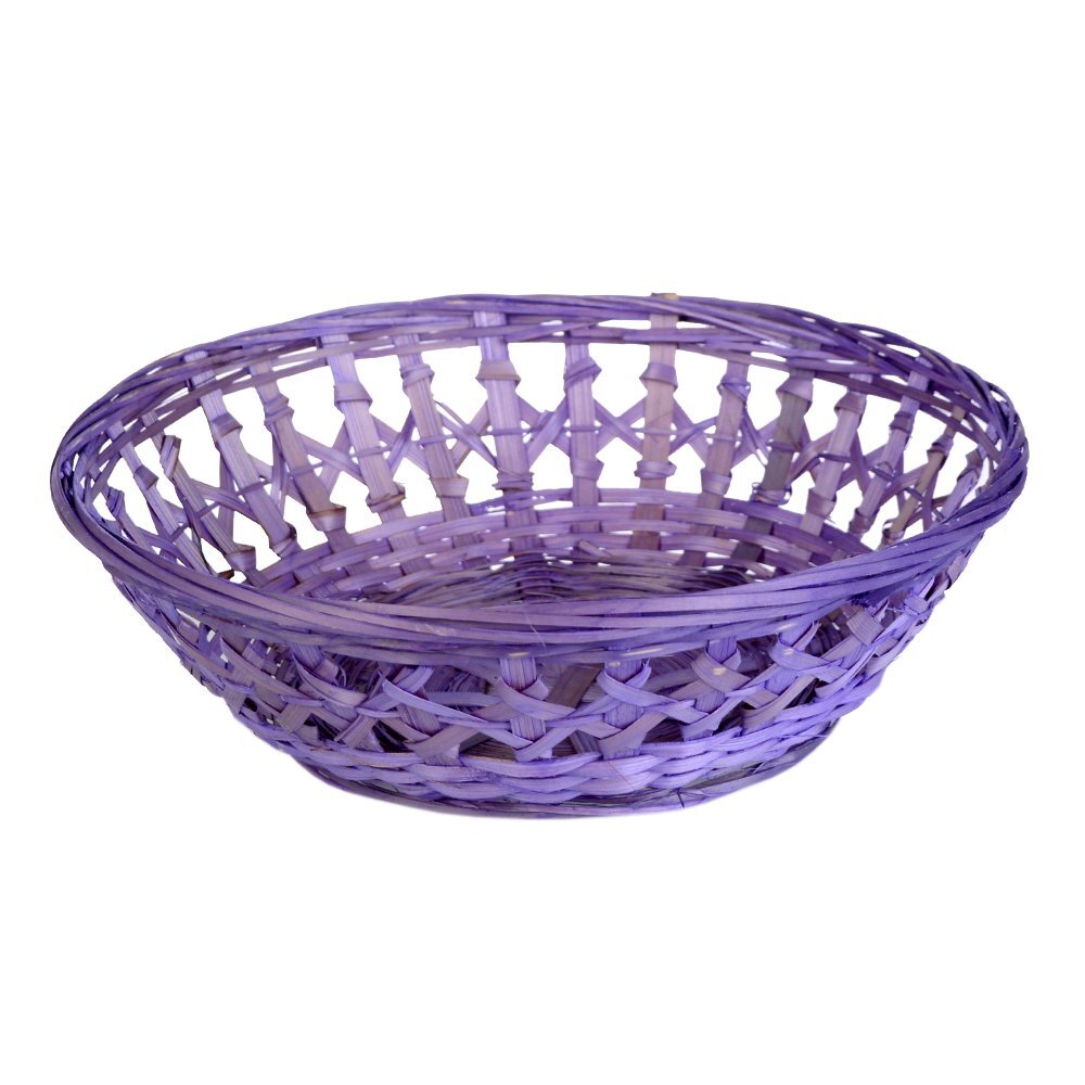 Корзина из лозы, фиолетовая, 25х8 см Корзина из лозы, фиолетовая, 25х8 см