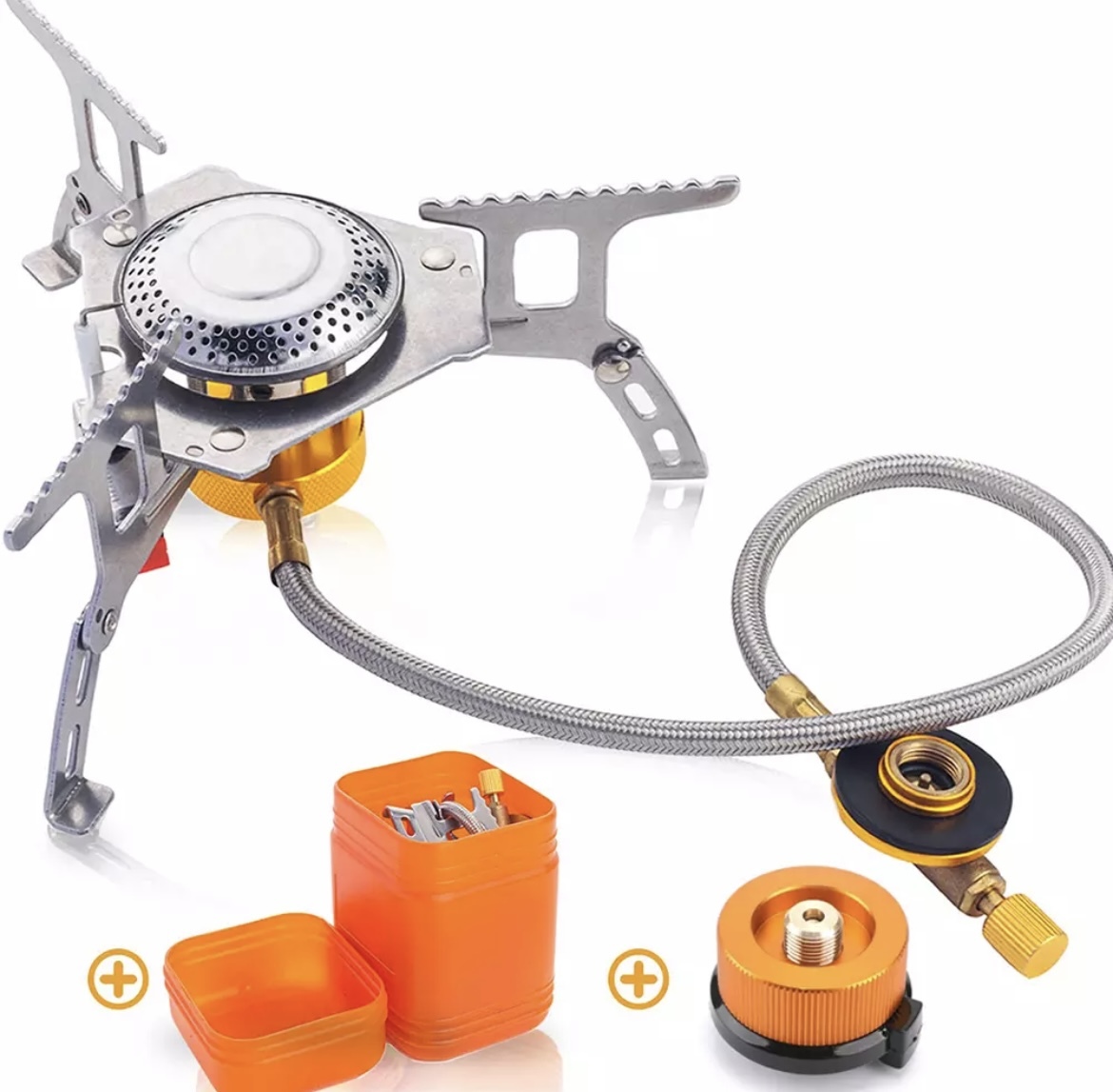 Горелкатуристическаясадаптеромподцанговыйбаллонсчехлом,походнаяплита