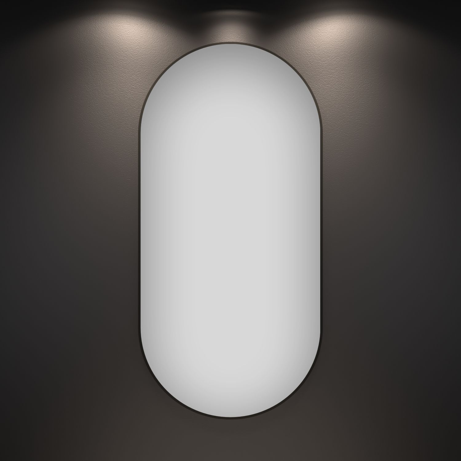 Зеркало для ванной Wellsee "oval_mirorr_set_без подсветки" овальное, 90 ...
