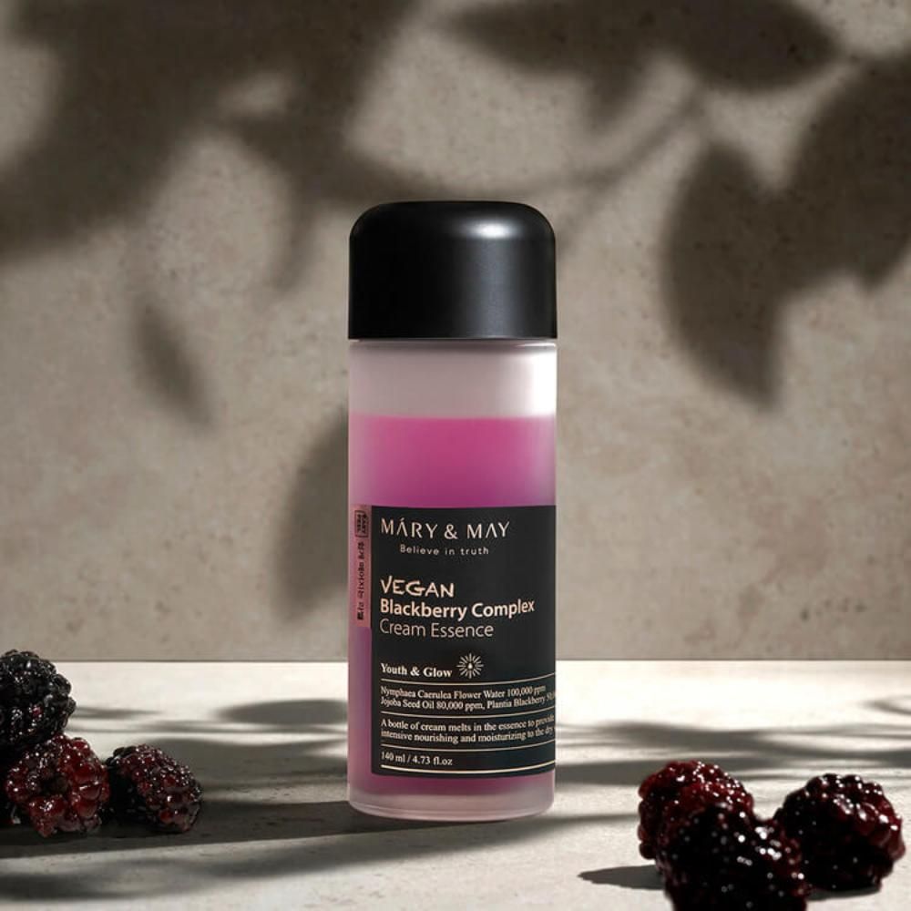 Mary may blackberry. Mary&May Vegan BLACKBERRY Complex Cream Essence 140ml. Крем - эссенция с ежевичным комплексом BLACKBERRY Complex Mary&May 140ml. Кремовая эссенция с экстрактом ежевики Mary&May Vegan BLACKBERRY Complex Cream Essence. Mary May Essence 140ml.