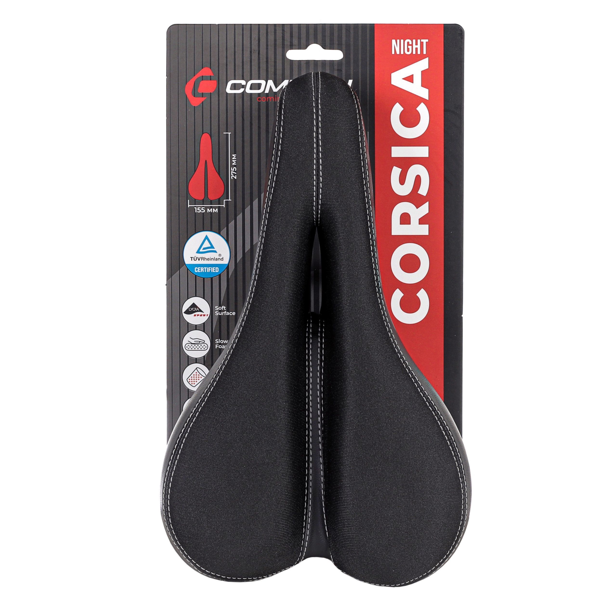 Седло велосипедное комфортное COMIRON CORSICA N30 275x155, технологии: DW, ED, Soft surface Седло велосипедное комфортное COMIRON CORSICA N30 275x155, технологии: DW, ED, Soft surface