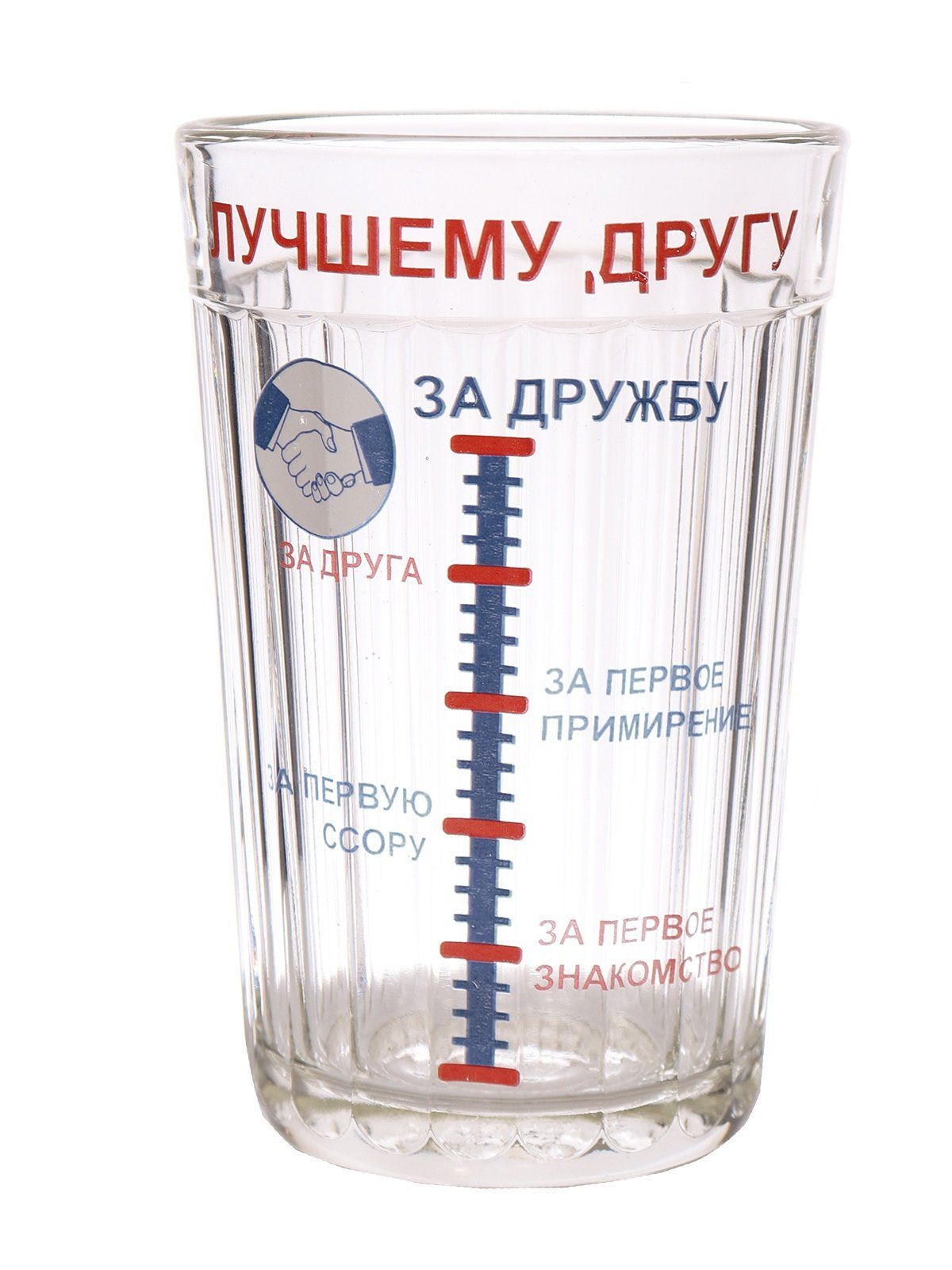 Стакан стекляный, граненый, деколь.