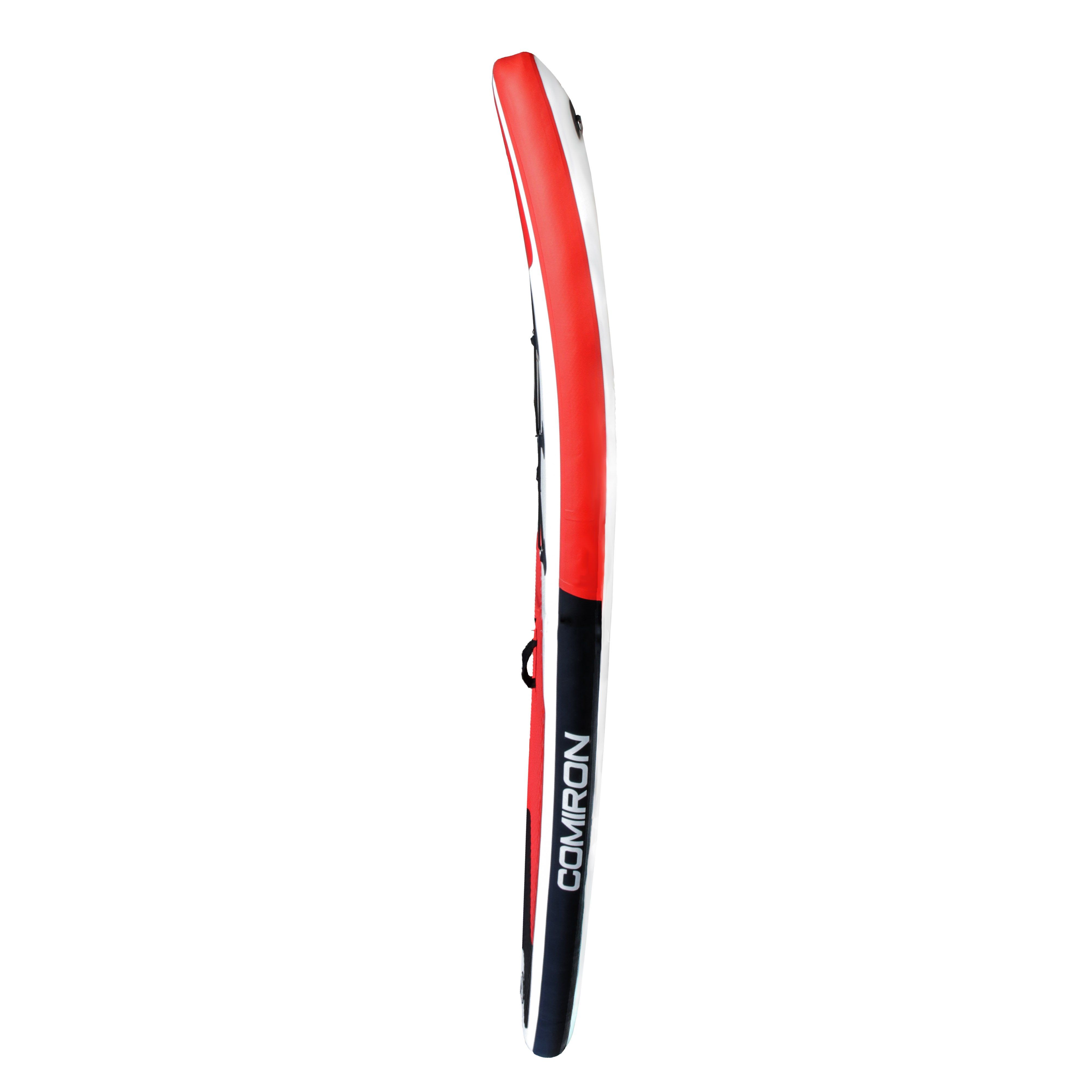 Надувная SUP доска COMIRON 320х80х15 см Сапборд, белый, красный, черный Надувная SUP доска COMIRON 320х80х15 см Сапборд, белый, красный, черный