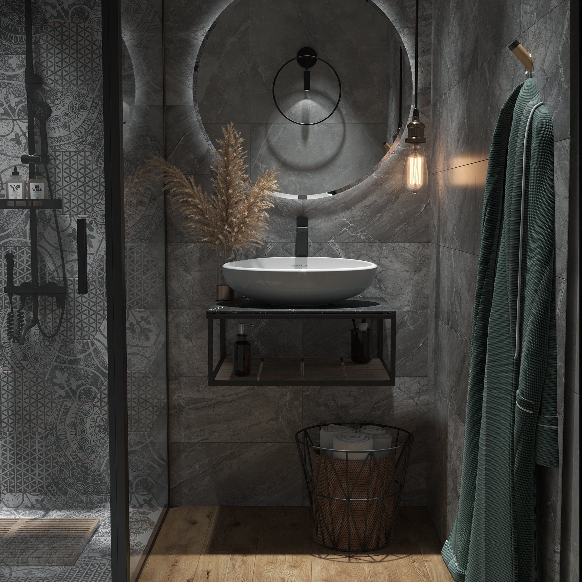 Столешница из керамогранита в ванную под раковину 1Marka LOFT 60 см ...