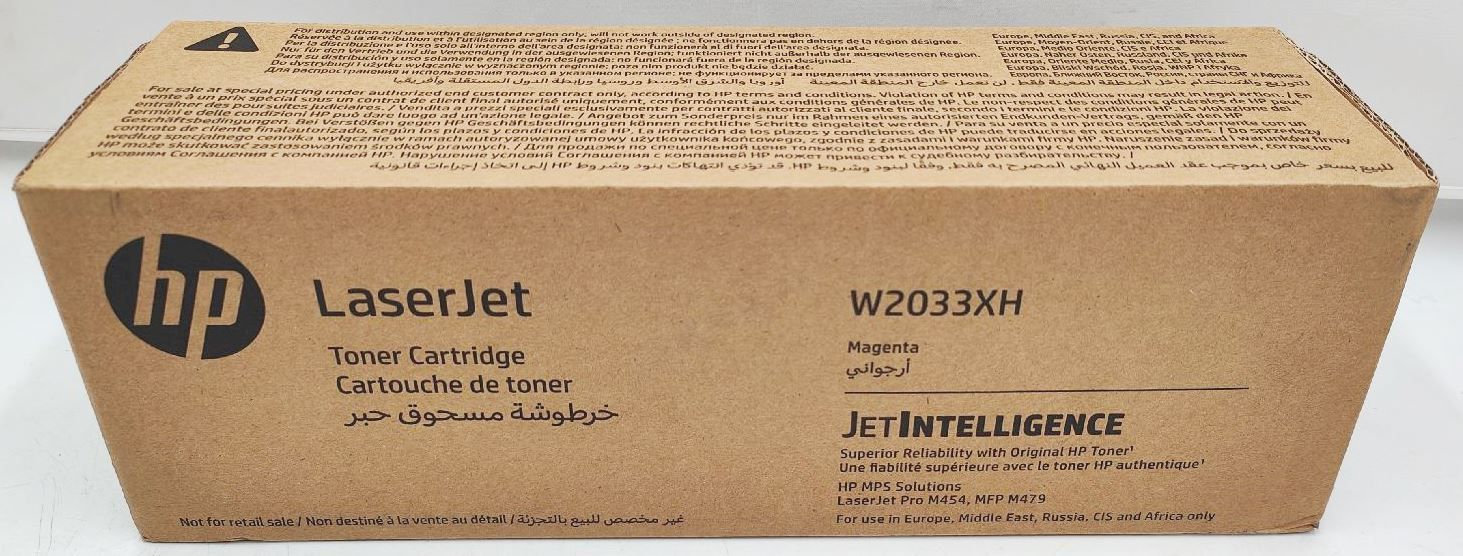 ЛазерныйкартриджHPW2033XH№415XпурпурныйдляпринтераHPColorLaserJetProM454,MFPM479