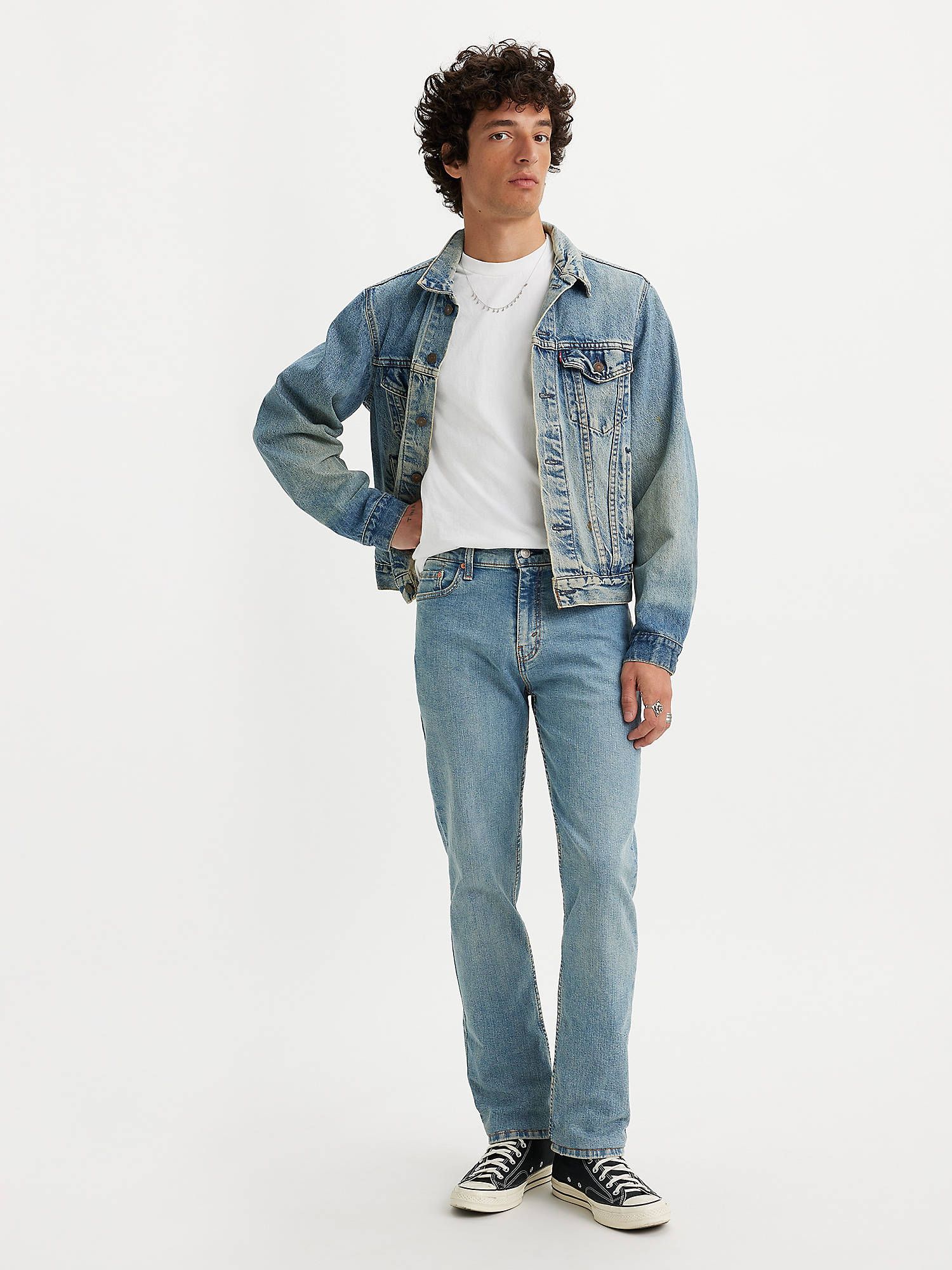 Джинсы Мужской Levi's светло-синий зауженные Хлопок, размер