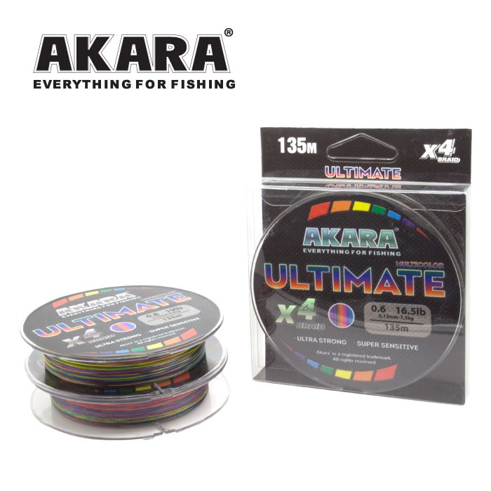 Шнур Akara Ultimate X-4 Multicolor 135 м 0,25