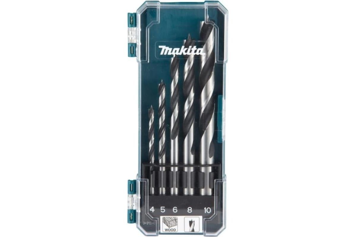 MAKITA D-72861 Набор сверл 5 шт. д/дерева 4,5,6,8,10 мм (D-72861 ...