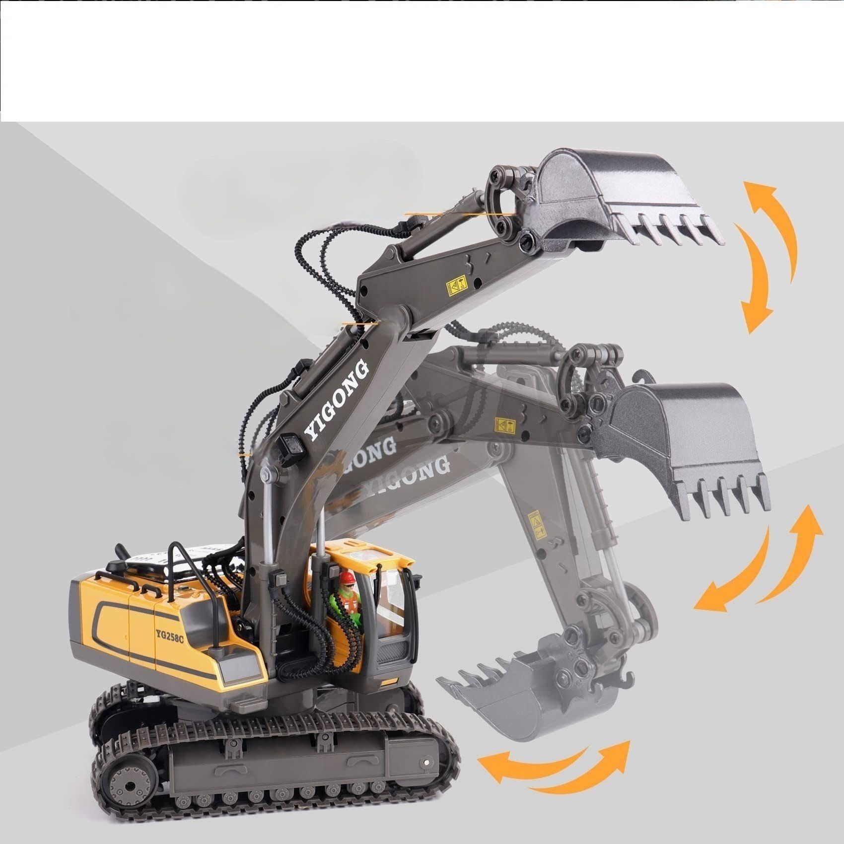 Машина на радиоуправлении большая Tripla экскаватор, строительная ...