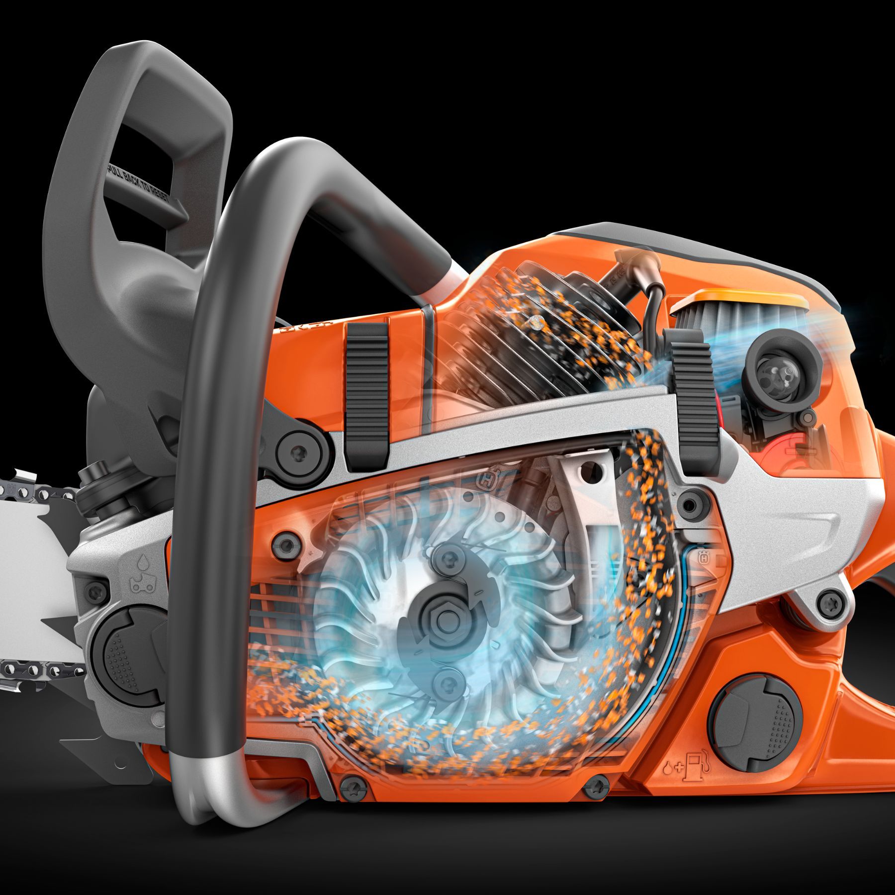 Бензопила Husqvarna 550XP Mark II с шиной 15" X-Force и цепью X-Cut ...