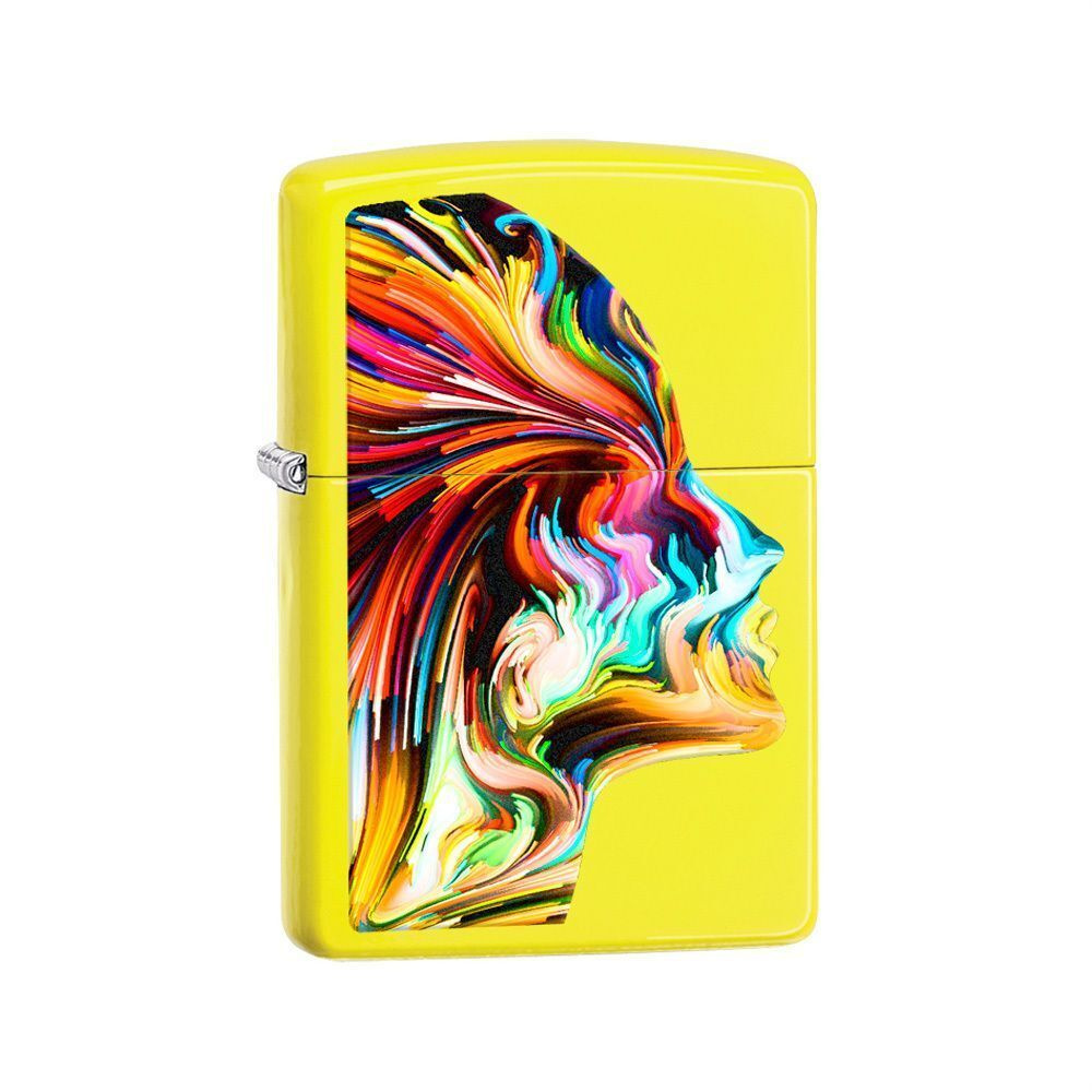 Зажигалка ZIPPO бензиновая Classic Neon Yellow #1