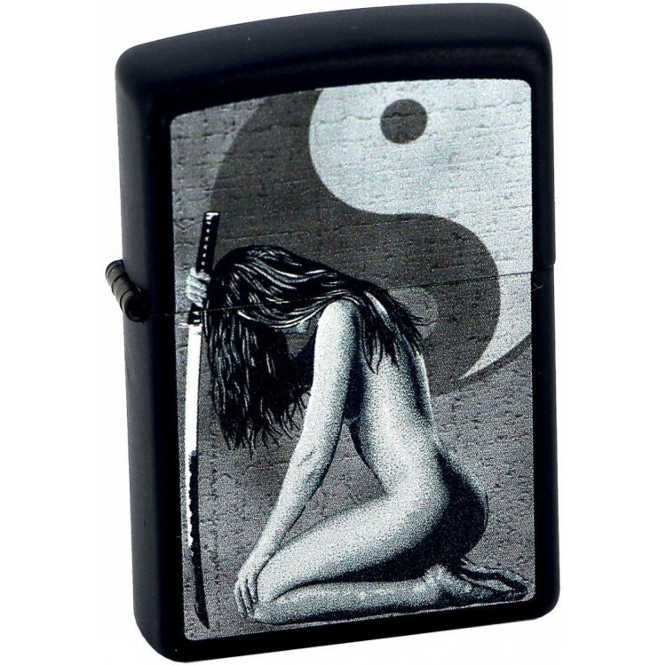 Зажигалка бензиновая ZIPPO Woman Sword Black Matte #1