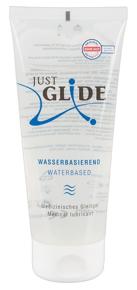 Вагинальная смазка на водной основе Justglide Waterbased 200 мл. #1