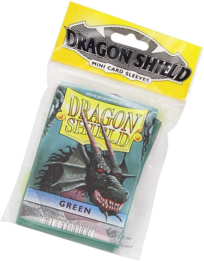 Протекторы Dragon Shield уменьшенного размера - Зеленые (50 шт ...