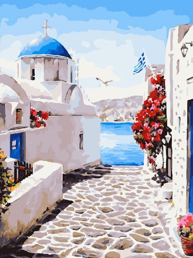 Картина по номерам "Полдень в Греции" #1