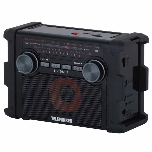 Радиоприемник портативный Telefunken TF-1690UB черный/серый USB microSD  #1