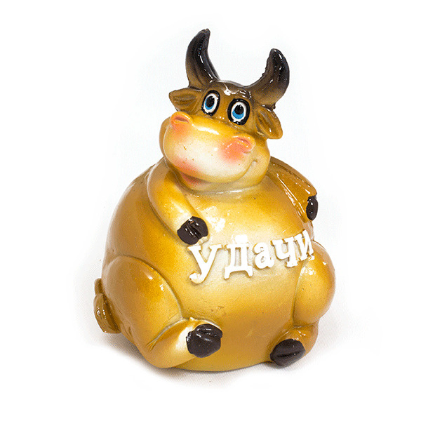 Копилка для денег "Бычок Удачи 6х8 см " Перо Павлина - купить по низким ...