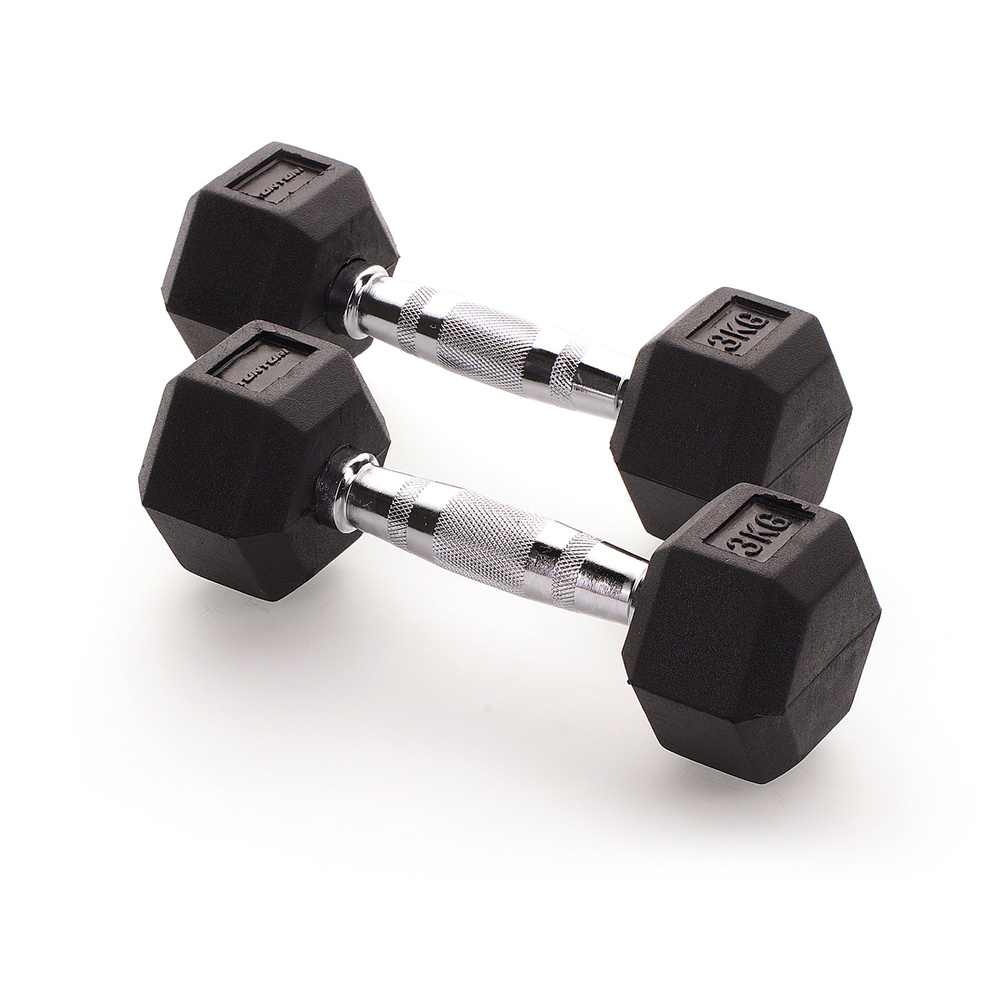 Гантели Tunturi Rubber Dumbbells, 2 шт. по 3 кг - купить по выгодным ...