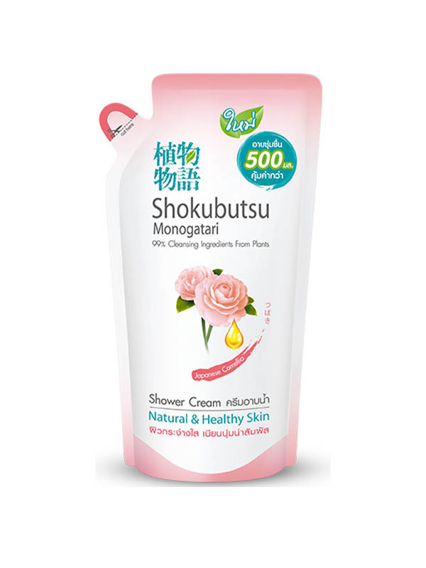 SHOKUBUTSU - крем-гель для душа Японская Камелия, 500 мл (запаска ...