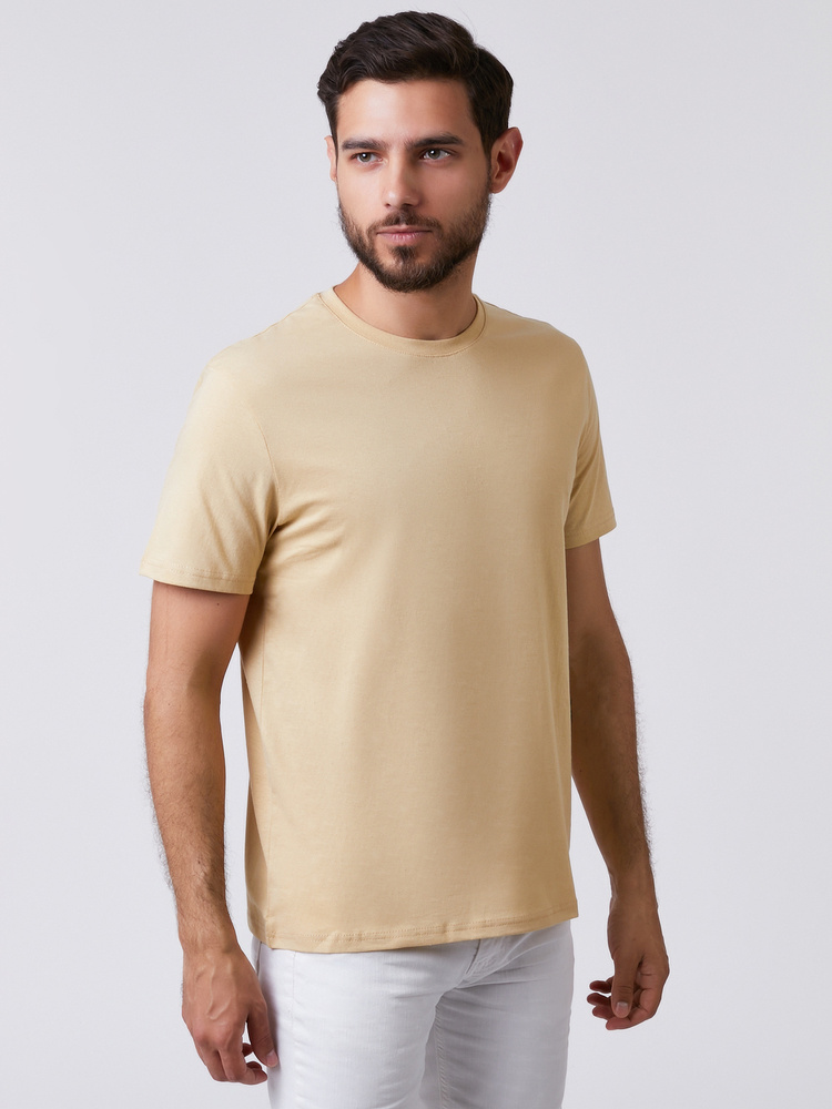 Футболка VIVEZZA, размер 44, цвет бежевый, 100% Хлопок - купить по ...