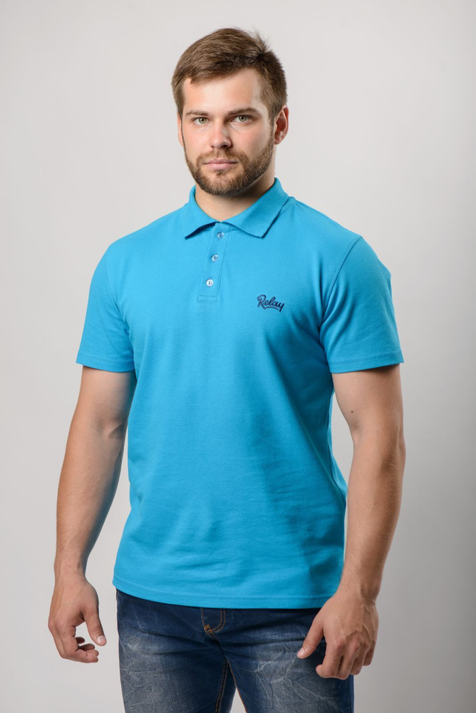Поло RELAYAIR, размер 60, цвет бирюзовый, 92%Хлопок;8%Лайкра - купить ...