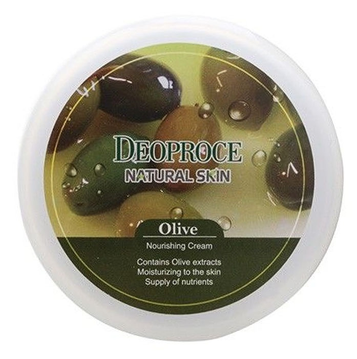 Питательный крем для лица и тела с маслом оливы DEOPROCE Natural Skin Olive Nourishing Cream #1