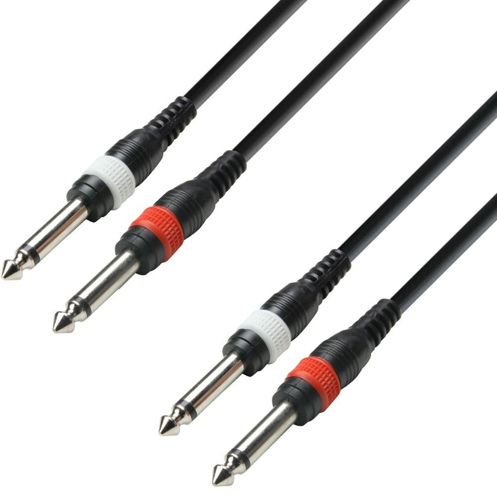 Аудиокабель 2 x 6,3 Jack mono-2 x 6,3 Jack mono, 6м Adam Hall K3 TPP 0600 #1