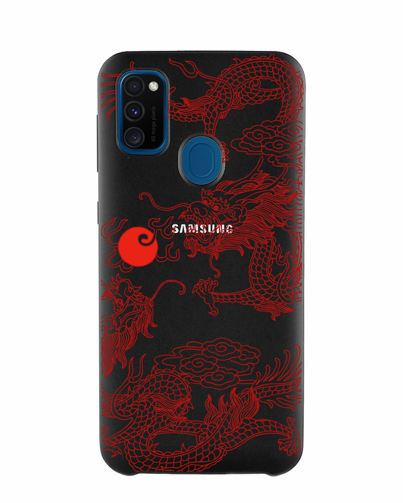 Силиконовый чехол Mcover для Galaxy M30s/Galaxy M21 (Галакси М30с М21),  Японский дракон янь, аниме - купить с доставкой по выгодным ценам в  интернет-магазине OZON (338786450)